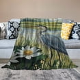 thumbnail image 5 of FCXZI Bird Water Lilies Lightweight Flannel Blanket All-Season Comfort 60*80in, 5 of 7