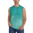 thumbnail image 1 of Fotbe Teal Turquoise1 Men's Camiseta sin Mangas Estampada para Hombres, Playera Casual para Gimnasio, Entrenamiento, Playa-Large, 1 of 7