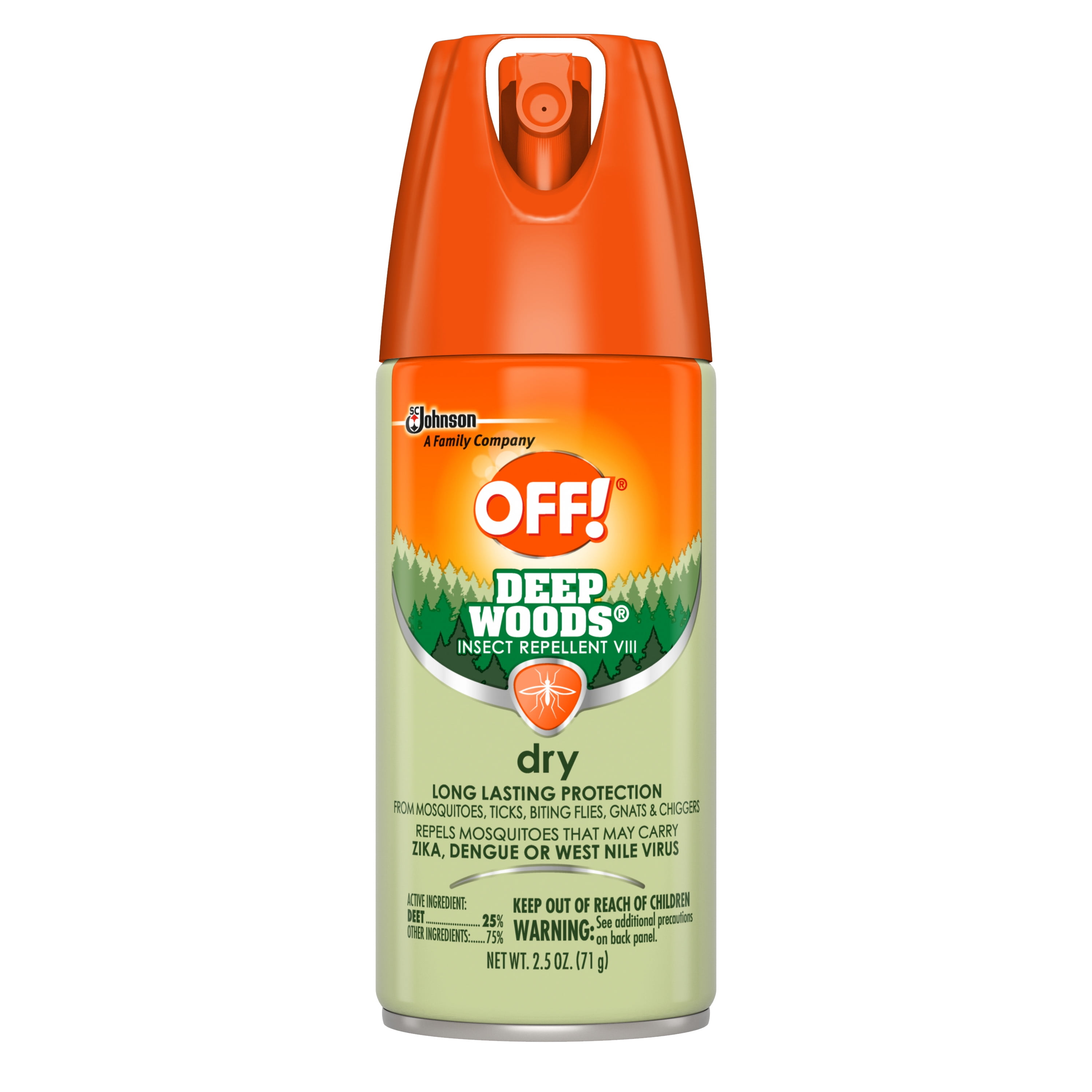 OFF! Deep Woods Insect Repellent VIII Dry, 2.5 oz Pack 3 Walmart