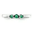 thumbnail image 2 of Primal Silver Sterling Silver Rhodium-plated Emerald Ring, 2 of 7