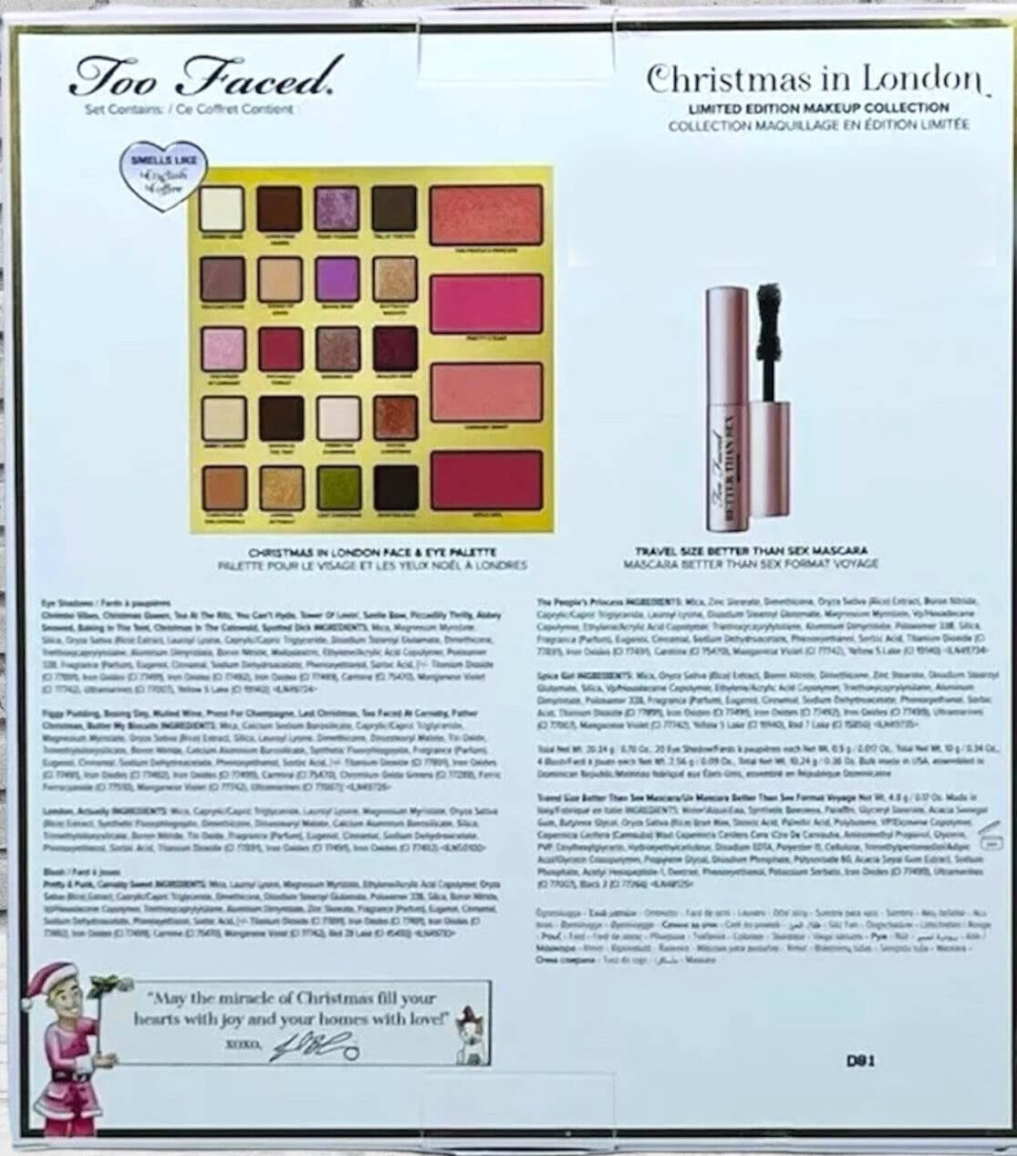 Too Faced Limited Edition Christmas in London Makeup Palette