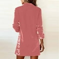 thumbnail image 6 of Ygbgbb Velvet Dress for Women 2026 Trendy Long Sleeve Button Sequin Dress Sparkly Party Dress for Holiday & Evening Occasions Pink XL, 6 of 8