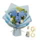 thumbnail image 4 of Ramo de flores de tulipanes de ganchillo completo, flores tejidas a granel, decoración del Día de San Valentín, adorno tejido a mano para fiesta en , azul BLESIY Centros de mesa de escritorio, 4 of 8