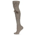 thumbnail image 2 of Legmogue Women's Interdiamond Chunky Knit Over The Knee Warm Sock - Womens - Female, One Size, Black, 2 of 4