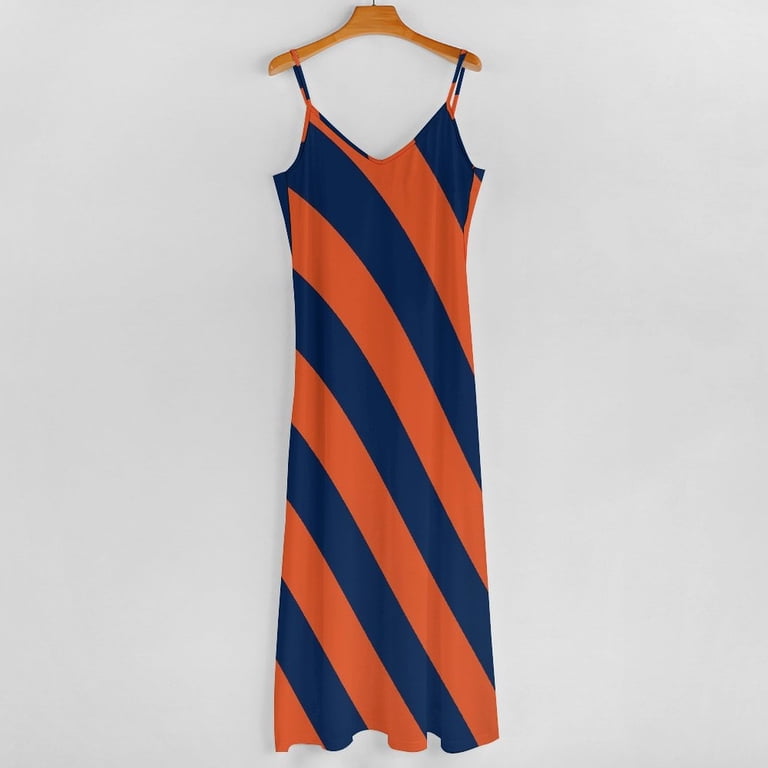 orange and blue dresses Diagonal Stripes Navy Sleeveless Dress Women Summer Women's Summer Clothing the Weekend in Palm ssid:10448 Social Collision Red & Size:L: 80 x 60cm