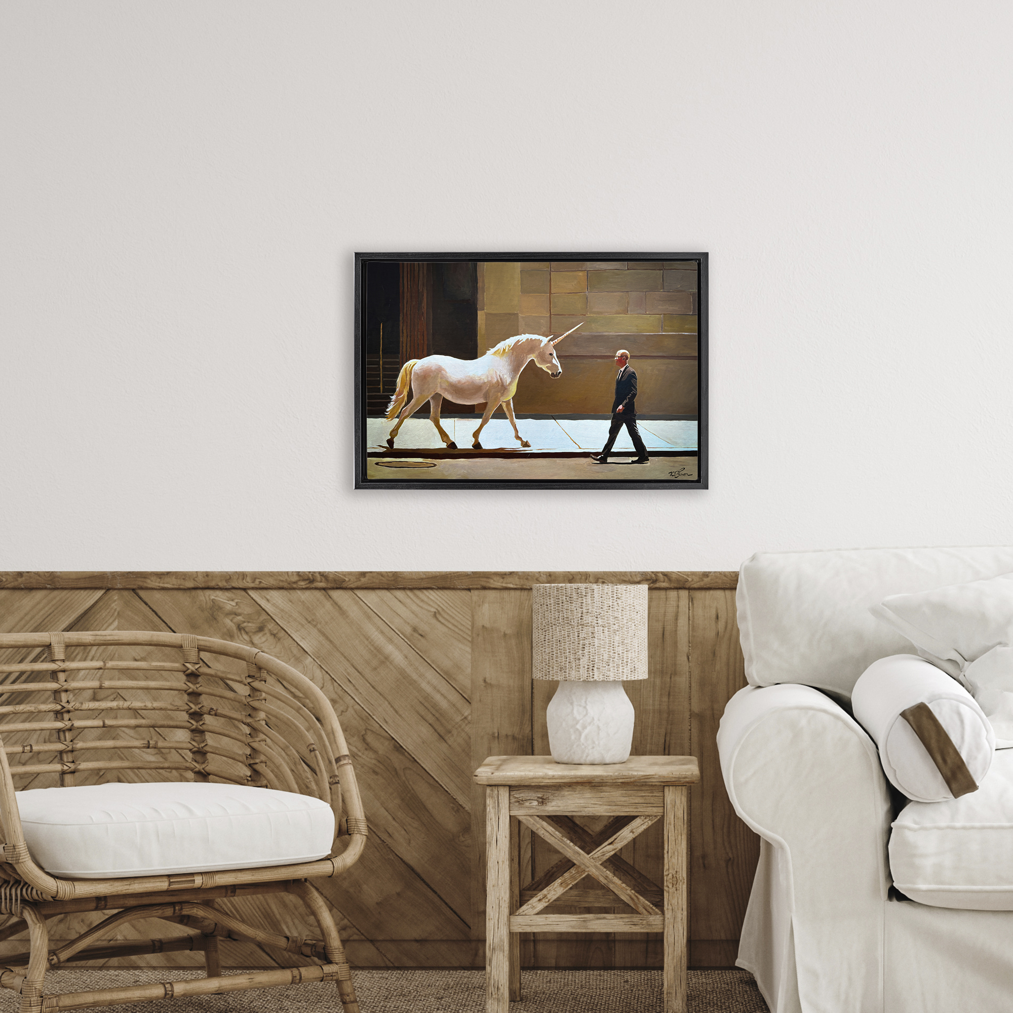 The Exception Proves The Rule Black Framed Floater Canvas Wall Art, design by Keith Thomson