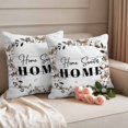 thumbnail image 2 of Farmhouse Wreath Outdoor Waterproof Pillow Covers, Sweet Home Rustic Plants Texture Grey Wood Decorative Square Throw Pillowcase Sofa Cushion Sham for Patio/Couch/Chair, 20"x20" 2 Pack, 2 of 8