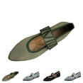 thumbnail image 3 of Xfvqtps Womens Flats Shoes Hollow out Pointed Toe Knit Washable Ballet Comfortable Dressy Mary Jane Flat Gray, 3 of 8