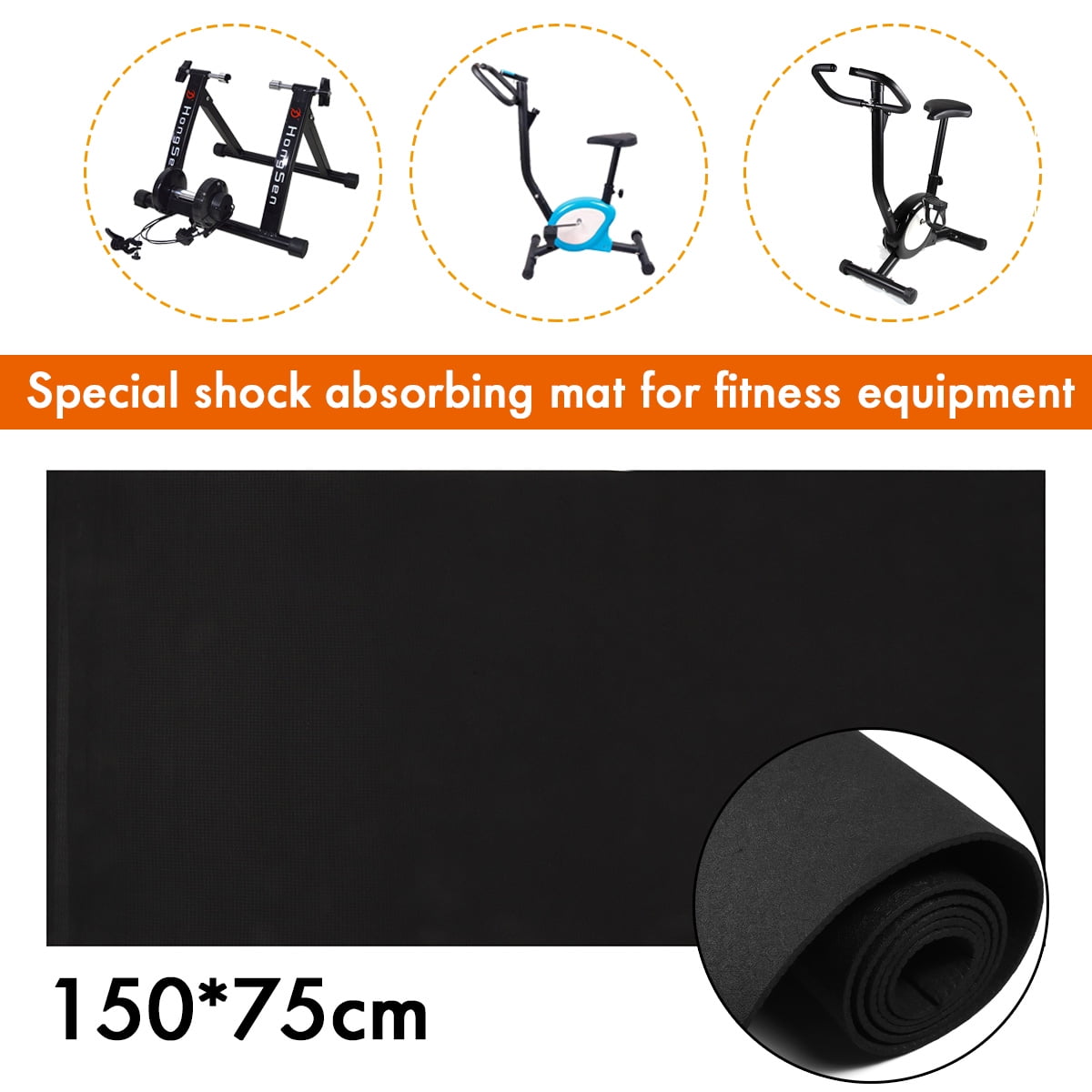 150*75cm Motorcycle Cycling Mats Antislip Mats Treadmill Mat Exercise