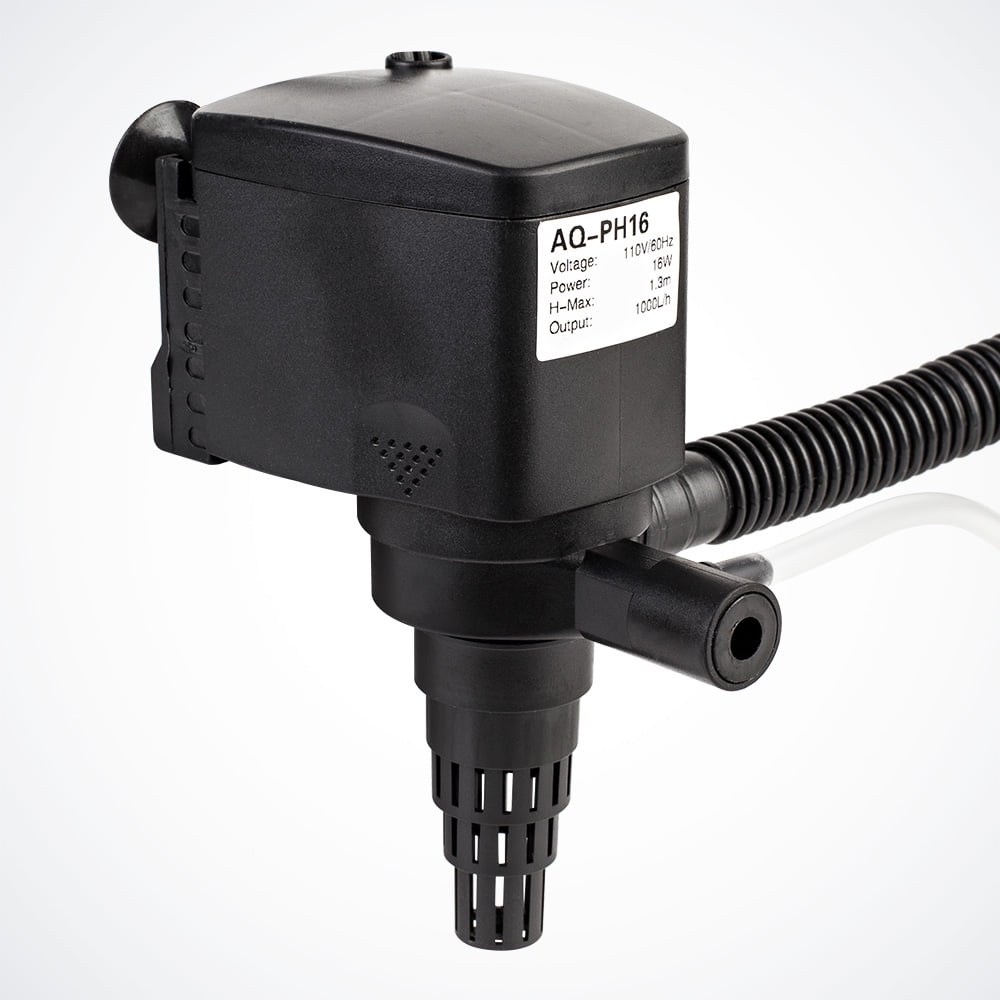 265 GPH Submersible Aquarium Water Pump w/ Filter Pond Powerhead Fountain Tank