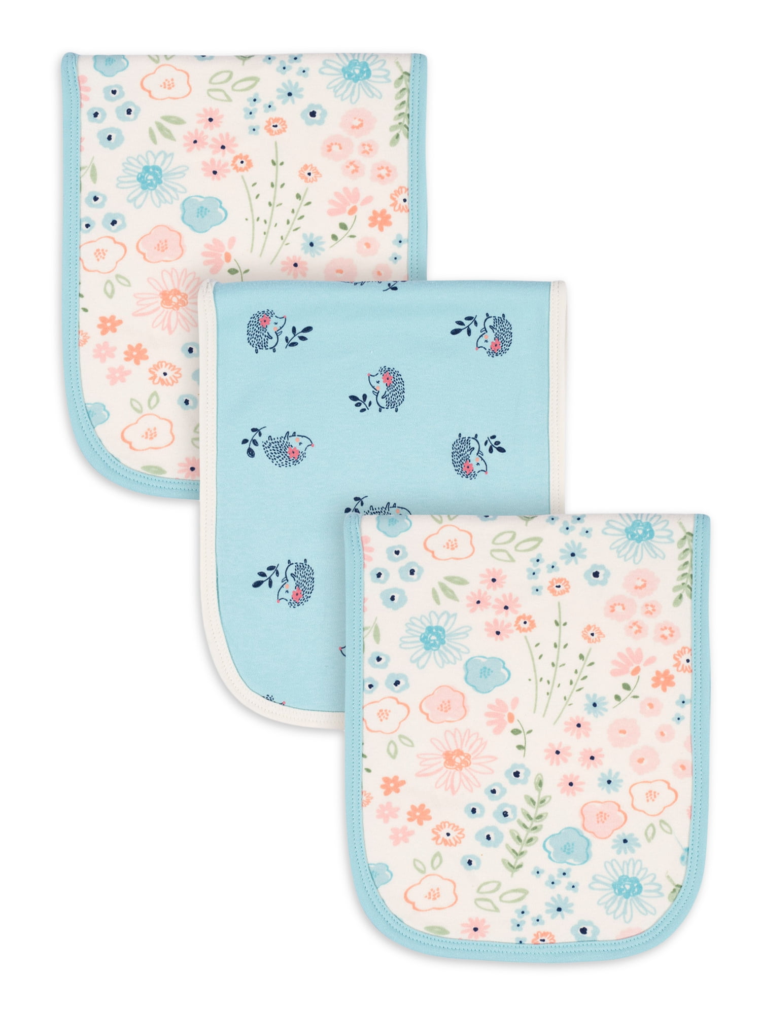 Gerber Baby Girl Burp Cloths, 3Pack, One Size