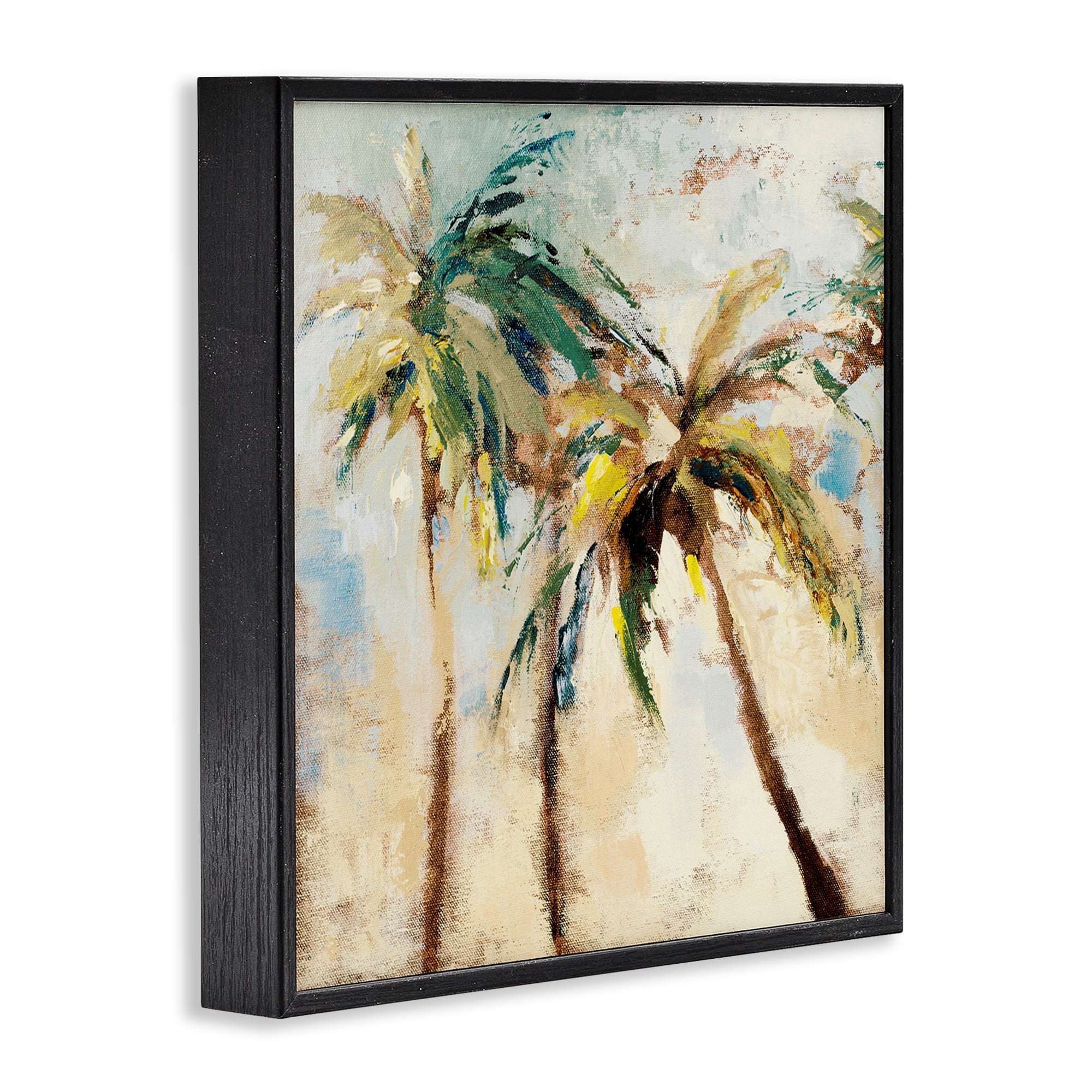 Stupell Industries Tall Palm Trees Abstract Botanical & Floral Painting Black Framed Art Print Wall Art, 24 x 24