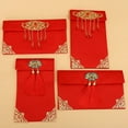 thumbnail image 6 of Farfi Classic Lucky Money Bag Clear Texture Faux Silk Visiting Relatives New Year Red Envelope for Family (Type 2), 6 of 13