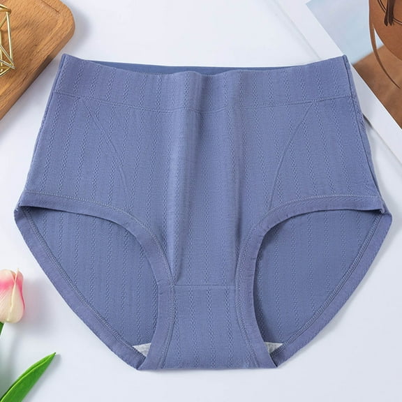 Qulqfy Womens 100% Cotton Underwear High Waisted Comfort Soft Moisture-Wicking Breathable Full Coverage Panty Underwear for Women XXL