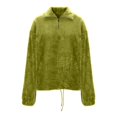 thumbnail image 5 of FAIWAD Women's Flannel Sweatshirt Quarter Zip Fleece Pullover with Drawstring Fuzzy Winter Warm Tops, 5 of 9