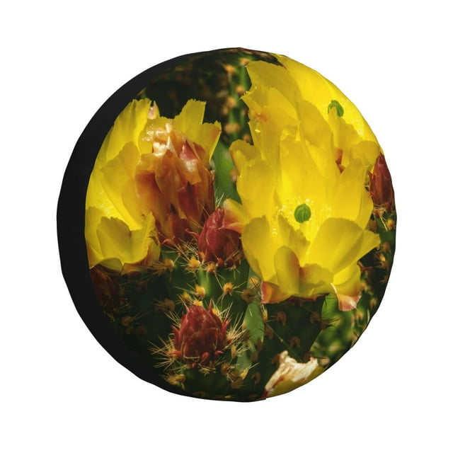 Lukts Cactus Flowers for Tire Covers,Waterproof, Dust-proof, Universal Fit for Trailers & SUVs - Ultimate Protection in One-16 inch
