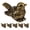 Golden, variant on BRIGHTFUFU 6pcs Antique Brass Sparrow Sculptures Retro Bird Ornaments Metal Figurines for Home Living Room Bedroom or Office Decoration