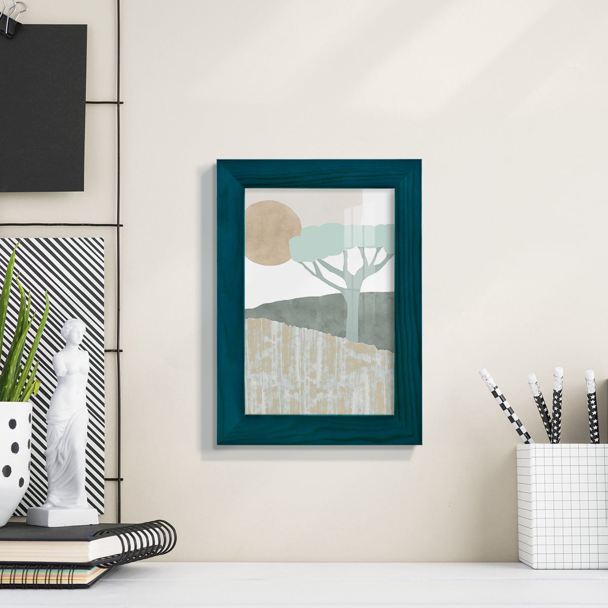 Ennerdale I - Framed Print w/glass - Ocean Blue