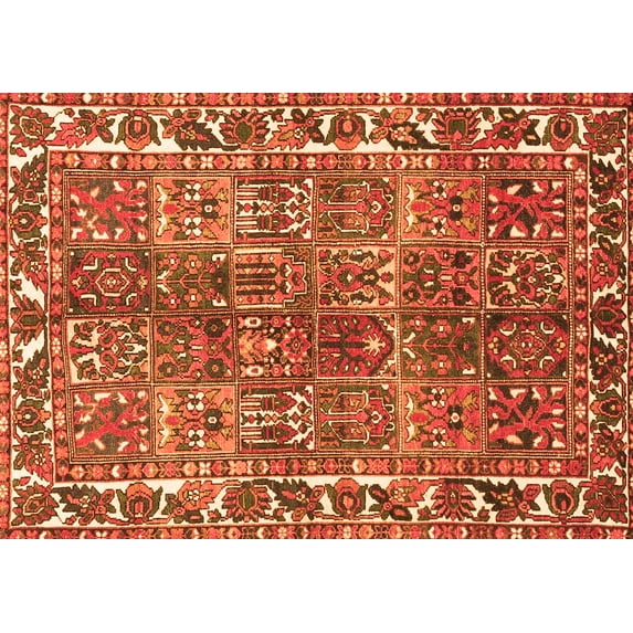 Ahgly Company Indoor Rectangle Persian Orange Traditional Area Rugs, 7' x 9'