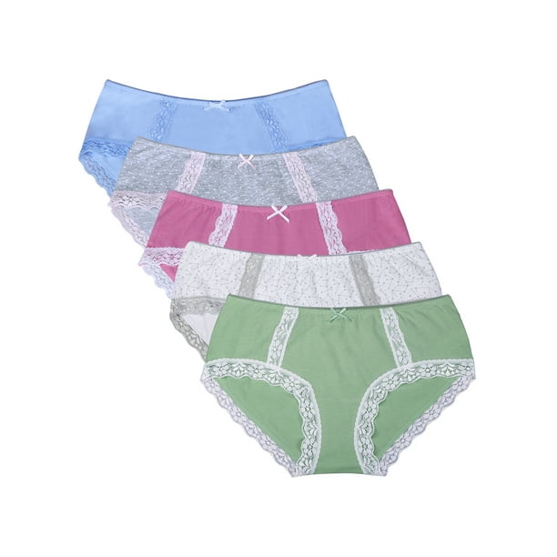 Charmo Women's Cotton Underwear Soft Stretch Hipster Panties Packs of 5