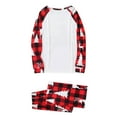 thumbnail image 3 of SDJMa Matching Family Christmas Pajamas Set Christmas Pjs For Family Set Red Plaid Top And Long Pants Sleepwear Sets, 3 of 4
