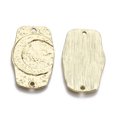 thumbnail image 2 of 5pcs Alloy Links Connectors Rectangle with Moon Cadmium Free & Nickel Free & Lead Free Real 16K golden Plated 29x18.5x2mm Hole: 1.8mm, 2 of 2