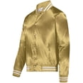 thumbnail image 1 of Satin Baseball Jacket/Striped Trim S Metallic Gold/White, 1 of 1