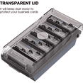 thumbnail image 2 of MaxGear Business Card Holder for Desk, Capacity: 500 Cards (2.2" x 3.5"), with 4 Divider Boards, Transparent Lid, and A-Z Tabs, 2 of 7