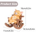 thumbnail image 3 of Clearance Desktop Ornament under $20,Rocking Chair Animal Statue Small Sculpture Desktop Decoration Reclining Chair Animal Desktop Realistic Gift Pet Statue Animal Home Decoration Suitable For O, 3 of 7