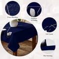 thumbnail image 5 of Golf Ball Table Cloth Waterproof Tablecloths, Navy Blue Monochrome Sport Tablecloth Dining Table Cover for Kitchen Party Tabletop Outdoor, Rectangle Tablecloth 60x120 Inch, 5 of 9