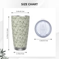 thumbnail image 4 of Lsque Leaves Pattern 20oz Car Cup with Lid and Straw, Insulated Coffee Cup with Straw Topper, Spill Proof Travel Coffee Mug, Stainless Steel Tumble-Straw Three-piece Set, 4 of 8