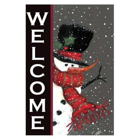 - Toland Home Garden Snowman Welcome Double Sided Flag