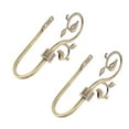 thumbnail image 6 of 2 Pieces European Metal Curtain Hook Window Drapery Tieback Hanger Pick Bronze, 6 of 7