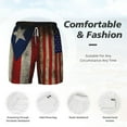 thumbnail image 3 of Mens Swim Trunks America Puerto-Rico-Flag Quick Dry Board Shorts with Compression Liner, 3 of 6