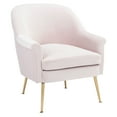thumbnail image 3 of SAFAVIEH Rodrik Modern Style Upholstered Accent Chair, Light Pink, 3 of 7