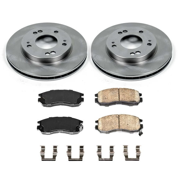 Ultimate Brakes Front Semi-Metallic Brake Pad and Rotor Kit with Hardware WM80444