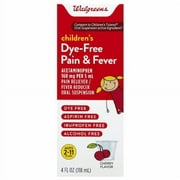 Walgreens Children's Pain Relief Suspension Liquid Dye-Free, Cherry, 4 oz