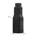 thumbnail image 2 of Injueey ABS Black Fire Wire 800 a 400 Adaptador Convertidor Conector de 6 pines a 9 pines Teléfono y Comunicación, 2 of 6