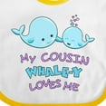 thumbnail image 4 of Inktastic My Cousin Whale-y Loves Me Boys or Girls Baby Bib, 4 of 4