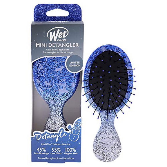 Wet Brush Mini Detangler Winter Glitter Brush - Holiday Breeze 1 Pc