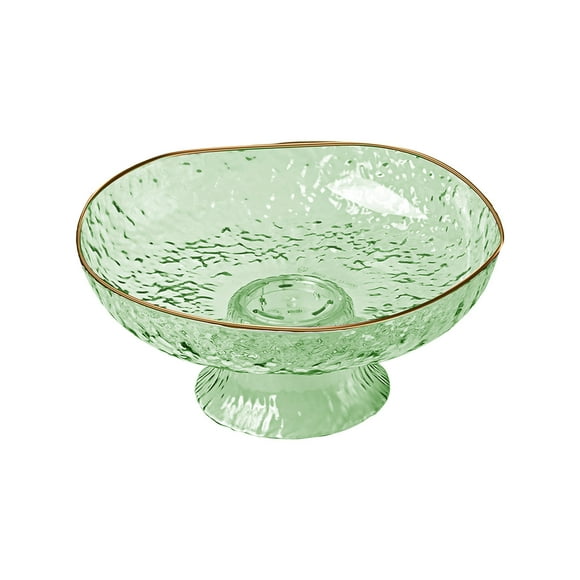Dvruxg Multipurpose Kitchen Fruit Bowl with Drainage, Stylish PVC Vegetable Strainer Bowl for Buffets, Round Centerpiece Serving Tray for Parties and Gatherings