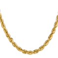 thumbnail image 3 of Diamond2Deal 14K Yellow Gold 5.5 mm Diamond-cut Rope Chain Necklace for Mens 28", 3 of 7