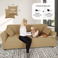 thumbnail image 2 of Jinamart Housse Extensible Élastique pour Canapé 3 Places, 1 Pce (Sable, Grand), 2 of 7