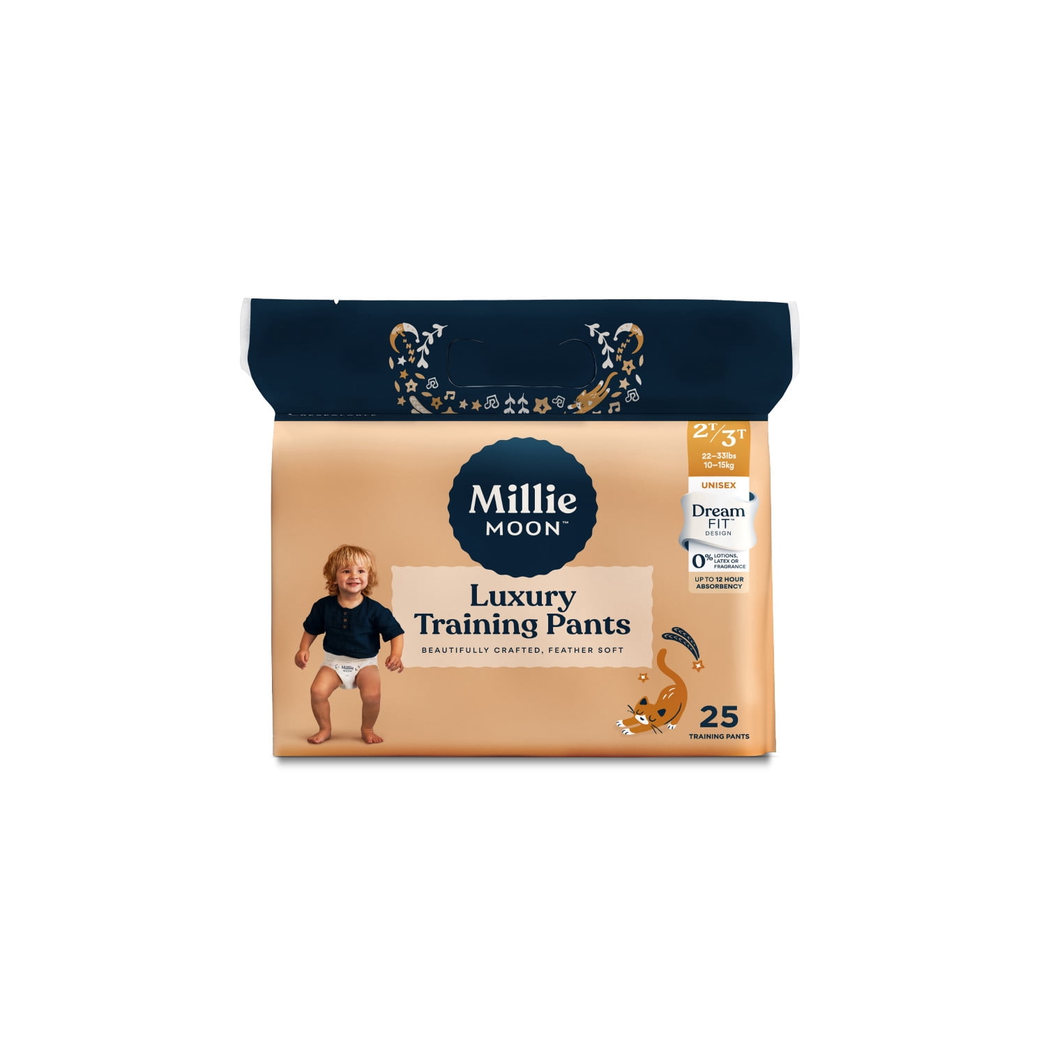 Millie Moon Luxury Training Pants, Size 2T-3T, 25 Count (Select for More Options)