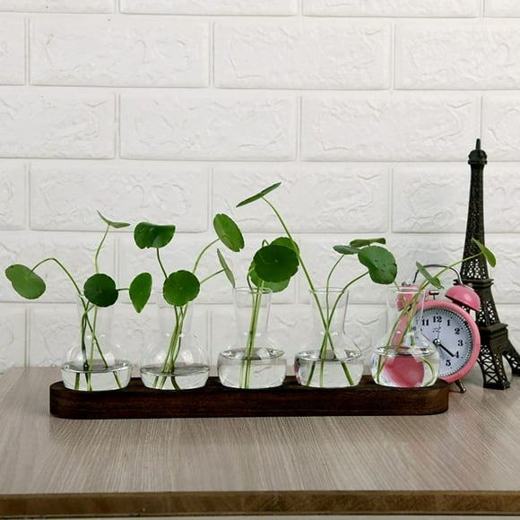 Clearance Sale!Giyblacko Plant Propagation Station Plant Terrarium With Wooden Stand Bulb Glass Vase Planter Gift For Plant Lovers Home Decor