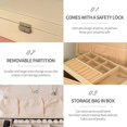 thumbnail image 4 of Jewellery Box Jewellery Organiser with Large Double Layer PU Jewelry Storage Box Ring Earring Necklace Watch, 4 of 7