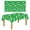 Green, variant on St. Patrick's Day Vinyl Flannel Tablecloth 54x108in Green White Yellow Clover Pattern | Waterproof Durable Kitchen Dining Room Cover | Party BBQ Holiday Decor Protector