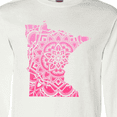 thumbnail image 4 of Inktastic Minnesota Silhouette Mandala Long Sleeve T-Shirt, 4 of 5