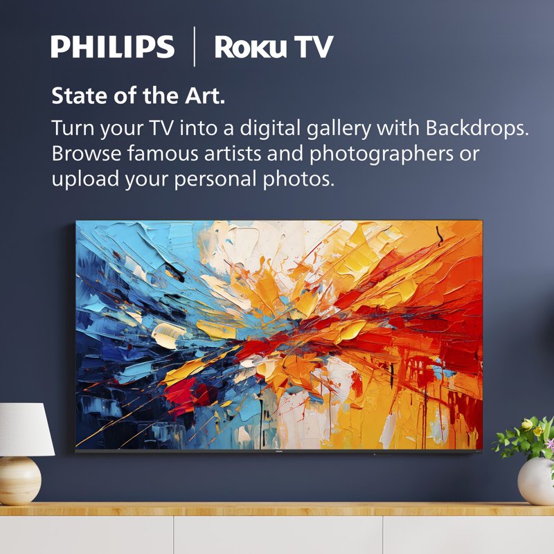 Philips 32" Class HD (720P) Smart Roku Borderless LED TV (32PFL6452/F7) gallery view