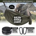 thumbnail image 4 of IBAOLE Camping Hammock with Mosquito Net Double Layer Backpacking Hammock with Bug Netting Lightweight Portable for Outdoors Adventure Hiking Travel with 9.8ft Tree Straps Max Load of 880lbs, 4 of 6